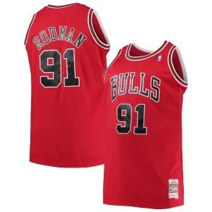 Magnifico Stupendo Dennis Rodman Chicago Bulls 1997/98 Big & Tall Hardwood Classics Swingman Jersey Red