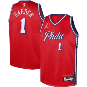 Magnifico Versatile James Harden Philadelphia 76ers Jordan Brand Youth Swingman Jersey Statement Edition Red