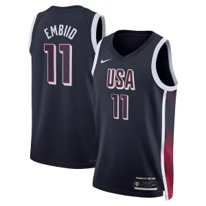 Carino Meraviglioso Stupendo Joel Embiid Unisex Nike Men's USA Basketball 2024 Swingman Player Jersey Navy