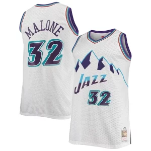 Meraviglioso Attraente Karl Malone Utah Jazz 1996/97 Big & Tall Hardwood Classics Swingman Jersey White/Purple
