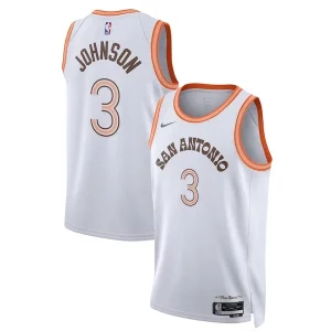 Meraviglioso Delizioso Classico Keldon Johnson San Antonio Spurs Nike Unisex 2023/24 Swingman Jersey White City Edition