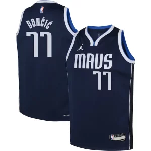 Meraviglioso Duraturo Luka Doncic Dallas Mavericks Jordan Brand Youth Swingman Jersey Statement Edition Navy