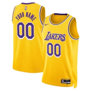 Meraviglioso Fantastico Los Angeles Lakers Nike Unisex Swingman Custom Jersey Gold Icon Edition