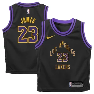 Meraviglioso Gorgeous LeBron James Los Angeles Lakers Nike Preschool 2023/24 Swingman Replica Jersey City Edition Black