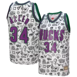 Meraviglioso Gorgeous Magnifico Ray Allen Milwaukee Bucks 2000/01 Swingman Jersey White