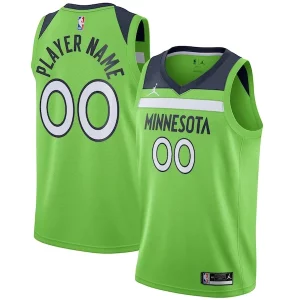 Meraviglioso Minnesota Timberwolves Jordan Brand Swingman Custom Jersey Statement Edition Green