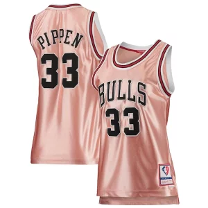 Meraviglioso Scottie Pippen Chicago Bulls Women's 75th Anniversary Rose Gold 1997 Swingman Jersey Pink