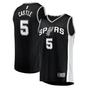 Classico Stephon Castle San Antonio Spurs 2024 NBA Draft Fast Break Player Jersey Icon Edition Black