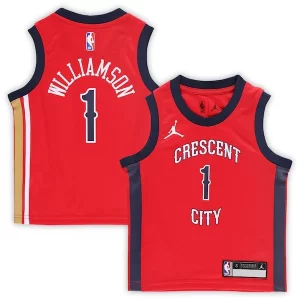 Meraviglioso Zion Williamson New Orleans Pelicans Jordan Brand Preschool 2022/23 Replica Jersey Statement Edition Red