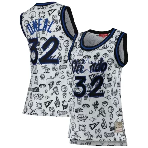Moderno Classico Shaquille O'Neal Orlando Magic Women's 1994 Doodle Swingman Jersey White