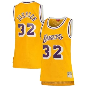 Moderno Delizioso Sofisticato Magic Johnson Los Angeles Lakers Women's 1984/85 Hardwood Classics Swingman Jersey Gold