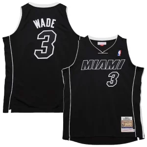 Moderno Dwyane Wade Miami Heat 2011/12 Hardwood Classics Authentic Jersey Black