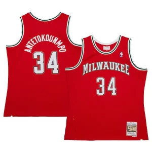 Moderno Elegante Fantastico Giannis Antetokounmpo Milwaukee Bucks 2014/15 Hardwood Classics Swingman Jersey Red