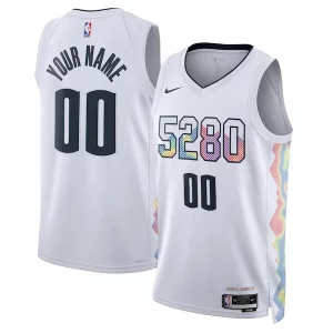 Moderno Fascinante Denver Nuggets Nike Unisex 2024/25 Custom Swingman Jersey City Edition White