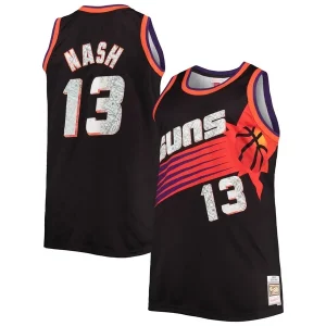 Moderno Gorgeous Lussuoso Steve Nash Phoenix Suns Big & Tall 1996/97 NBA 75th Anniversary Diamond Swingman Jersey Black