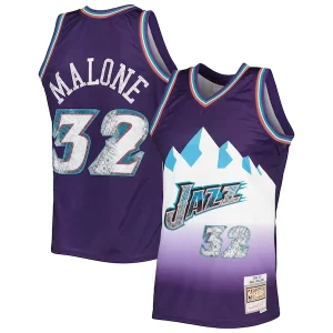Moderno Karl Malone Utah Jazz 1996/97 Hardwood Classics NBA 75th Anniversary Diamond Swingman Jersey Purple