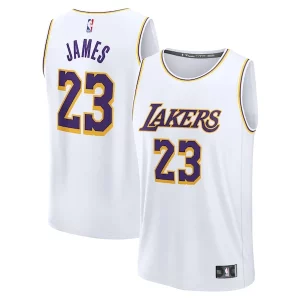 Moderno LeBron James Los Angeles Lakers Youth Fast Break Replica Player Jersey Association Edition White