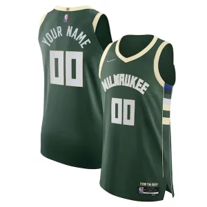 Moderno Magnifico Incantevole Milwaukee Bucks Nike 2021/22 Diamond Authentic Custom Jersey Icon Edition Hunter Green