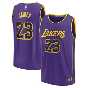 Moderno Sofisticato LeBron James Los Angeles Lakers 2022/23 Fast Break Replica Jersey Statement Edition Purple
