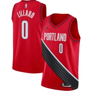 Ottimo Damian Lillard Portland Trail Blazers Jordan Brand 2020/21 Swingman Jersey Statement Edition Red