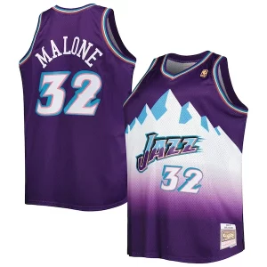 Ottimo Karl Malone Utah Jazz Big & Tall Hardwood Classics 1996/97 Swingman Jersey Purple/White