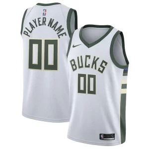 Ottimo Milwaukee Bucks Nike 2020/21 Swingman Custom Jersey Association Edition White