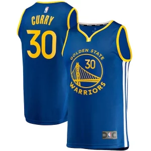 Attraente Stephen Curry Golden State Warriors Fast Break Replica Jersey Icon Edition Royal