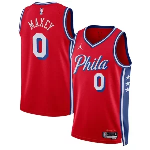 Pratico Bellissimo Tyrese Maxey Philadelphia 76ers Jordan Brand Unisex Swingman Jersey Statement Edition Red