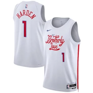 Pratico Carino Robusto James Harden Philadelphia 76ers Nike Unisex 2022/23 Swingman Jersey City Edition White