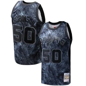 Pratico David Robinson San Antonio Spurs Hardwood Classics 1998/99 Tie Dye Swingman Jersey Black