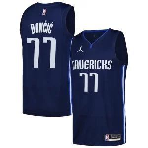Pratico Magnifico Accattivante Luka Dončić Dallas Mavericks Jordan Brand Swingman Player Jersey Statement Edition Navy