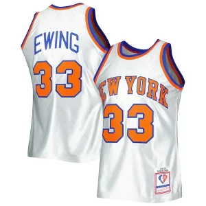 Moderno Patrick Ewing New York Knicks 1985/86 Hardwood Classics 75th Anniversary Swingman Jersey Platinum