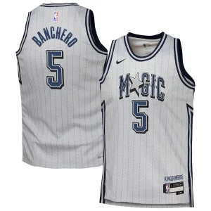 Pratico Resistente Moderno Paolo Banchero Orlando Magic Nike Youth 2024/25 Swingman Player Jersey City Edition Silver