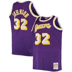 Pratico Sofisticato Cool Magic Johnson Los Angeles Lakers Big & Tall 1984/85 Hardwood Classics Swingman Jersey Purple