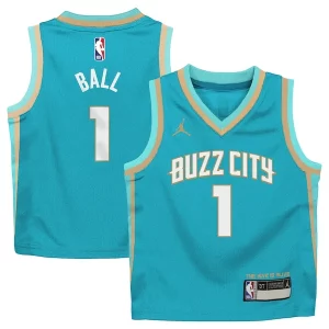 Prestigioso Classico Carino LaMelo Ball Charlotte Hornets Jordan Brand Preschool 2023/24 Swingman Replica Jersey City Edition Teal