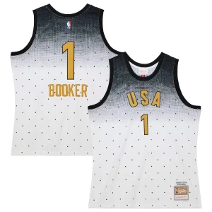 Prestigioso Devin Booker Team USA 2016 Hardwood Classics Rising Stars Swingman Jersey White