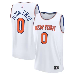 Prestigioso Donte DiVincenzo New York Knicks Fast Break Replica Player Jersey Association Edition White