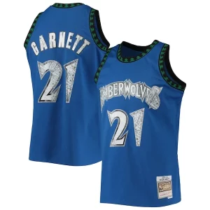 Prestigioso Kevin Garnett Minnesota Timberwolves 2003/04 Hardwood Classics NBA 75th Anniversary Diamond Swingman Jersey Blue