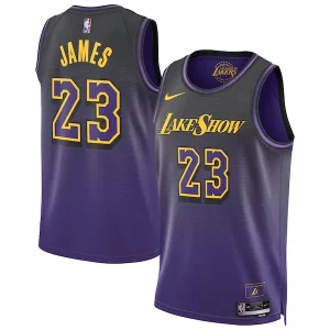 Prestigioso LeBron James Los Angeles Lakers Nike Unisex 2024/25 Swingman Player Jersey City Edition Purple