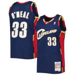 Prestigioso Shaquille O'Neal Cleveland Cavaliers Hardwood Classics 2009/10 Jersey Navy