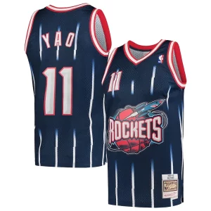 Prestigioso Yao Ming Houston Rockets Hardwood Classics 2002 03 Swingman Jersey Navy