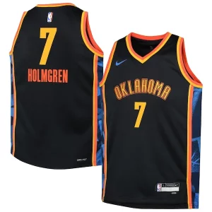 Raffinato Chet Holmgren Oklahoma City Thunder Nike Youth 2024/25 Swingman Player Jersey City Edition Black