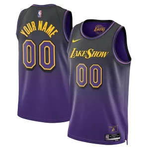 Raffinato Comodo Lussuoso Los Angeles Lakers Nike Unisex 2024/25 Custom Swingman Jersey City Edition Purple