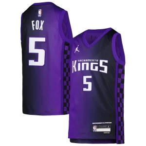 Raffinato De'Aaron Fox Sacramento Kings Jordan Brand Youth Swingman Jersey Statement Edition Purple