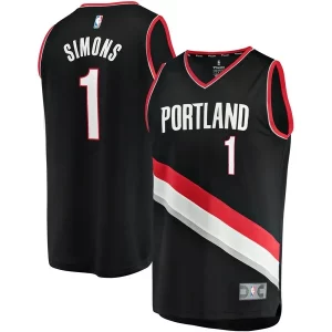 Raffinato Delizioso Anfernee Simons Portland Trail Blazers Youth Fast Break Player Jersey Icon Edition Black