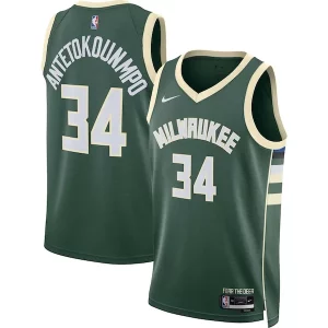 Raffinato Gorgeous Giannis Antetokounmpo Milwaukee Bucks Nike Unisex Swingman Jersey Icon Edition Hunter Green/White
