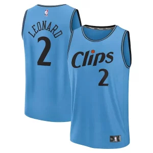 Raffinato Kawhi Leonard LA Clippers 2024/25 Fast Break Player Jersey City Edition Light Blue
