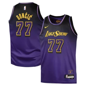 Raffinato Luka Dončić Los Angeles Lakers Nike City Edition Swingman Jersey 2024 Purple