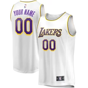 Raffinato Stupendo Elegante Los Angeles Lakers Youth Fast Break Replica Custom Jersey Association Edition White
