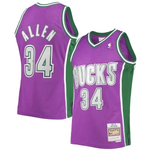 Raffinato Stupendo Versatile Ray Allen Milwaukee Bucks 2001/02 Hardwood Classics Swingman Jersey Purple